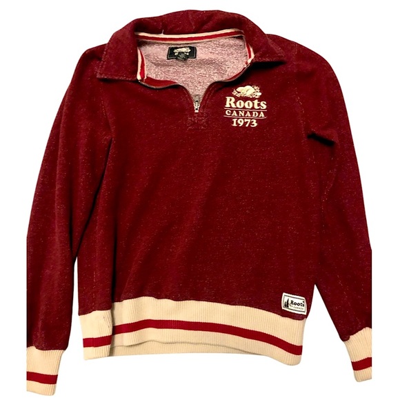 ROOTS quarter zip sweater - Picture 1 of 2